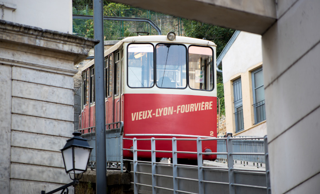 Vieux Lyon Funicular Train, France