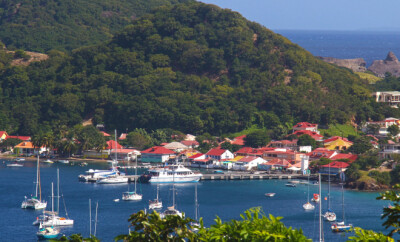 Atterrissage baie de terre-de-haut, les saintes