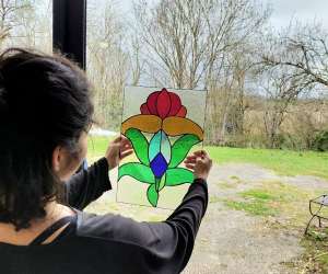 photo Atelier   vitrail  toucouleur Castera Lectourois 9935