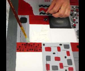 photo Pascale... et la peinture patchwork Ribaute 7009